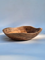 Handcrafted Wooden Serving Bowl Set (Set of 2) | Natural Wood Deep Serving & Fruit Bowls