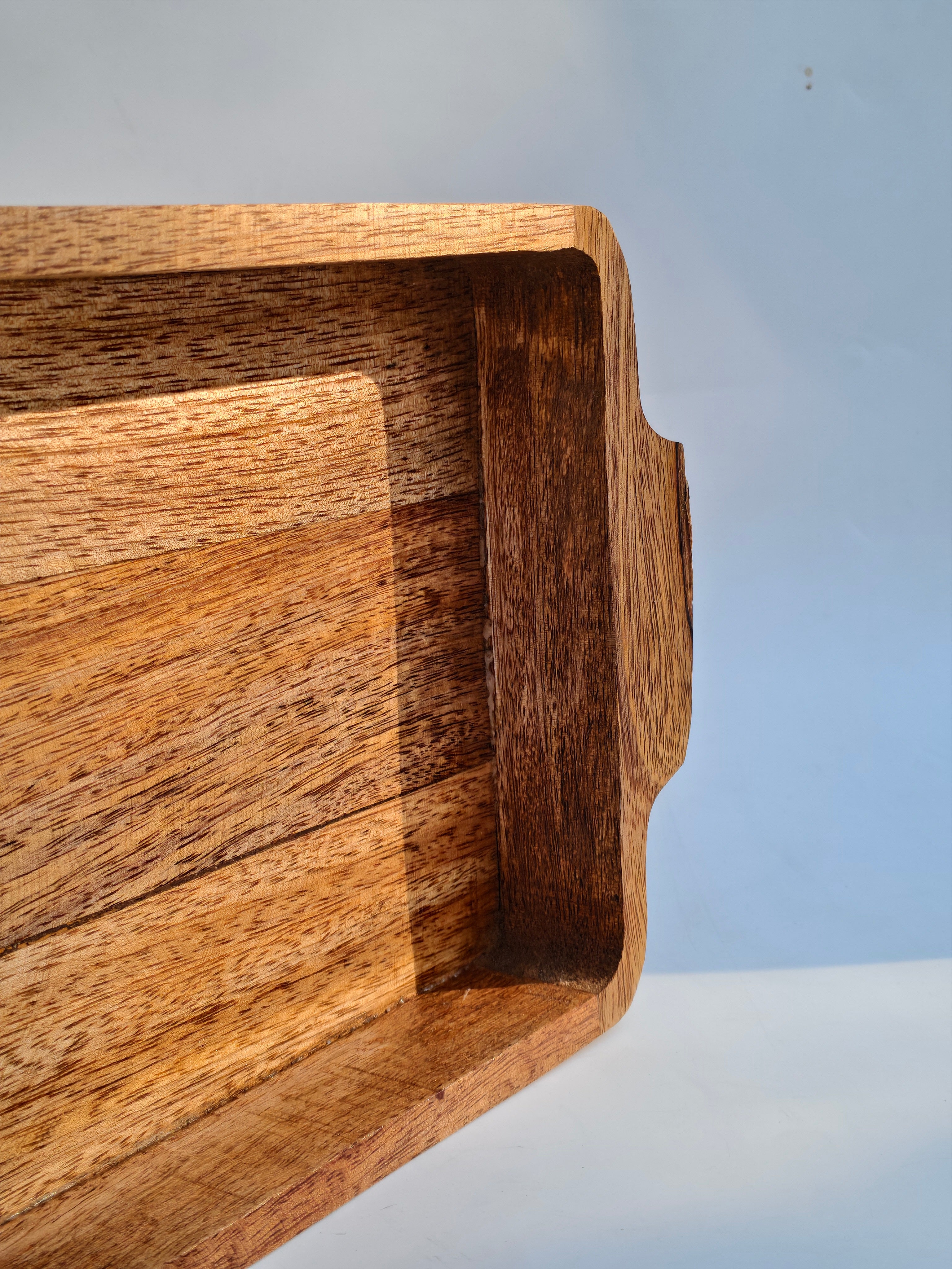 Handcrafted Wooden Serving Tray with Handles