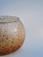 Crackle Finish Glass Votive Candle Holder