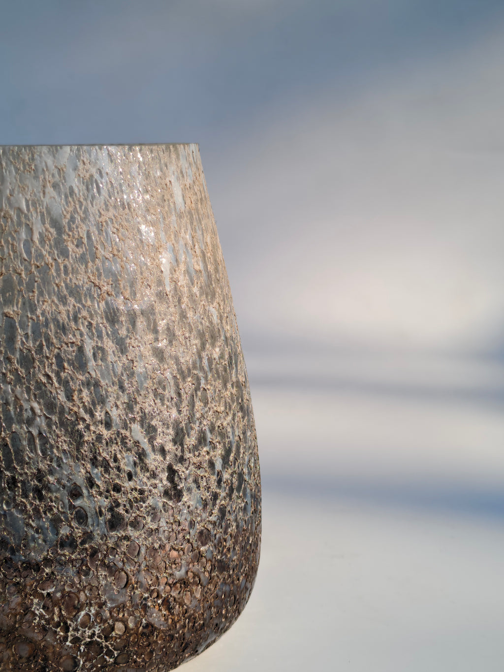 Frosted Gradient Glass Candle Holder