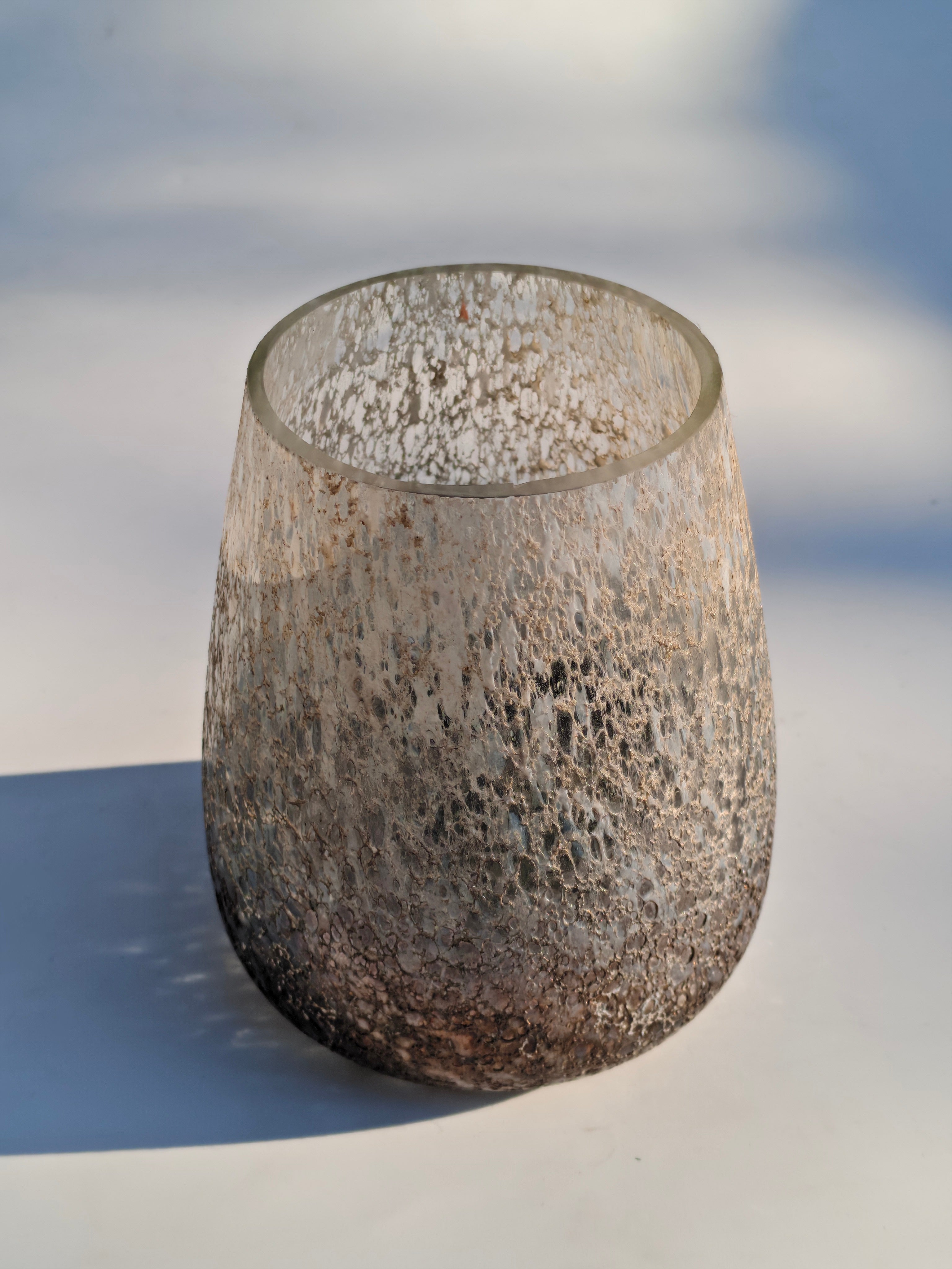 Frosted Gradient Glass Candle Holder
