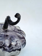Marbled Glass Pumpkin Decorative Accent