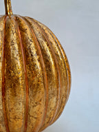 Gold Glass Pumpkin Decorative Accent