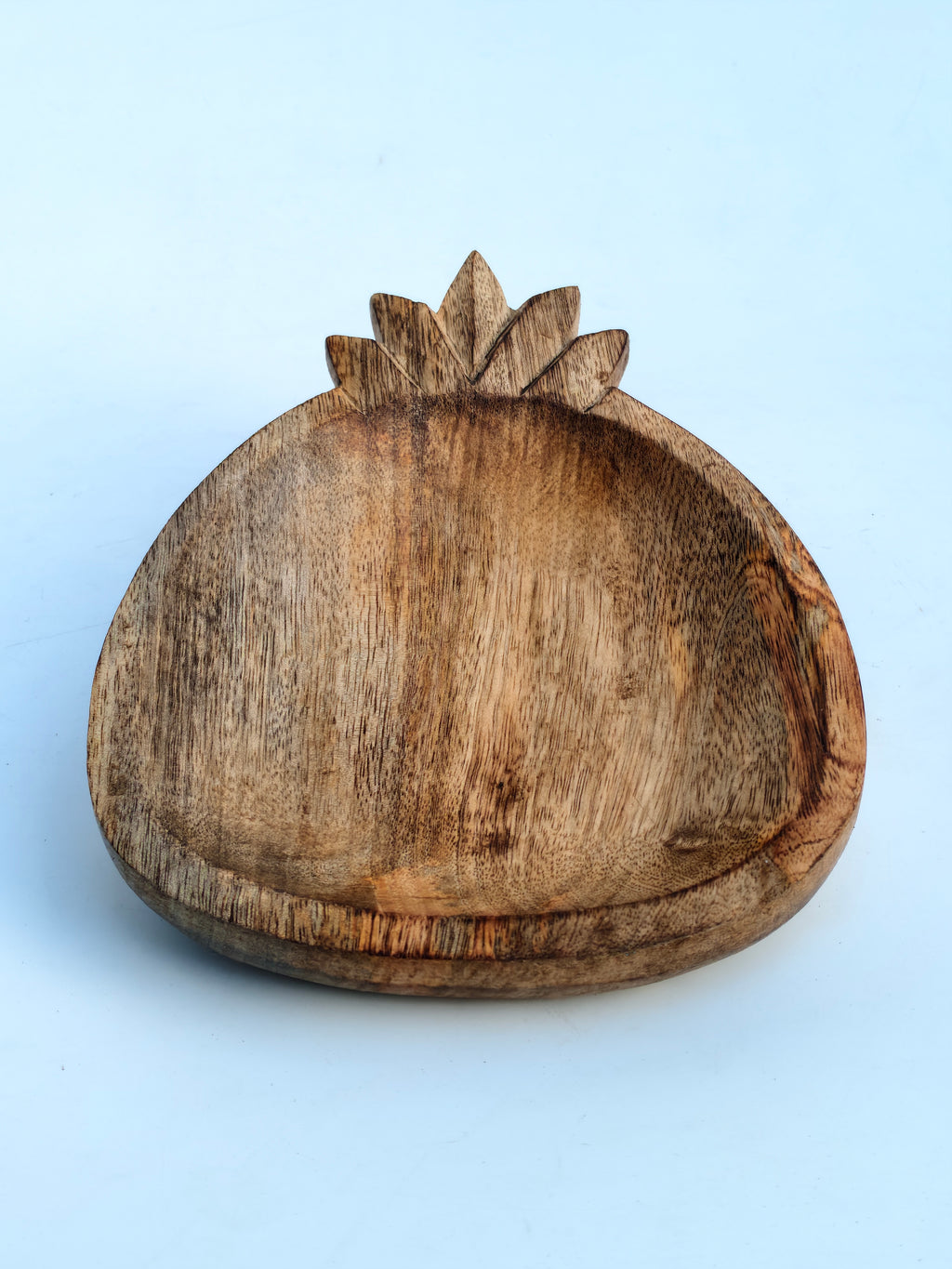Handcrafted Pineapple-Shaped Wooden Bowl