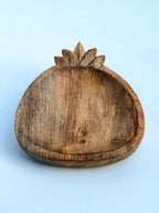 Handcrafted Pineapple-Shaped Wooden Bowl
