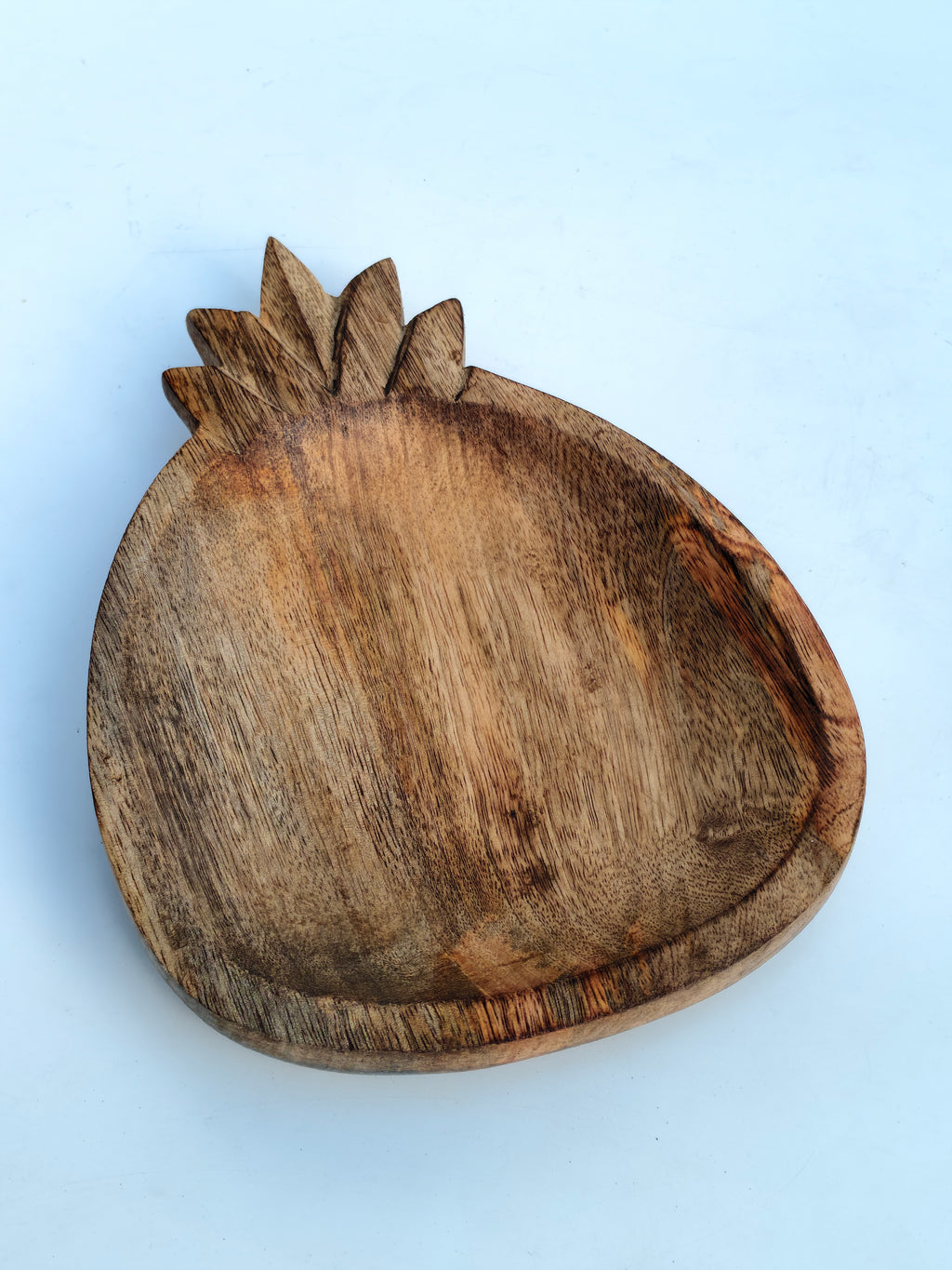 Handcrafted Pineapple-Shaped Wooden Bowl