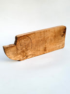 Wooden Serving Board with Nautilus Shell Carving