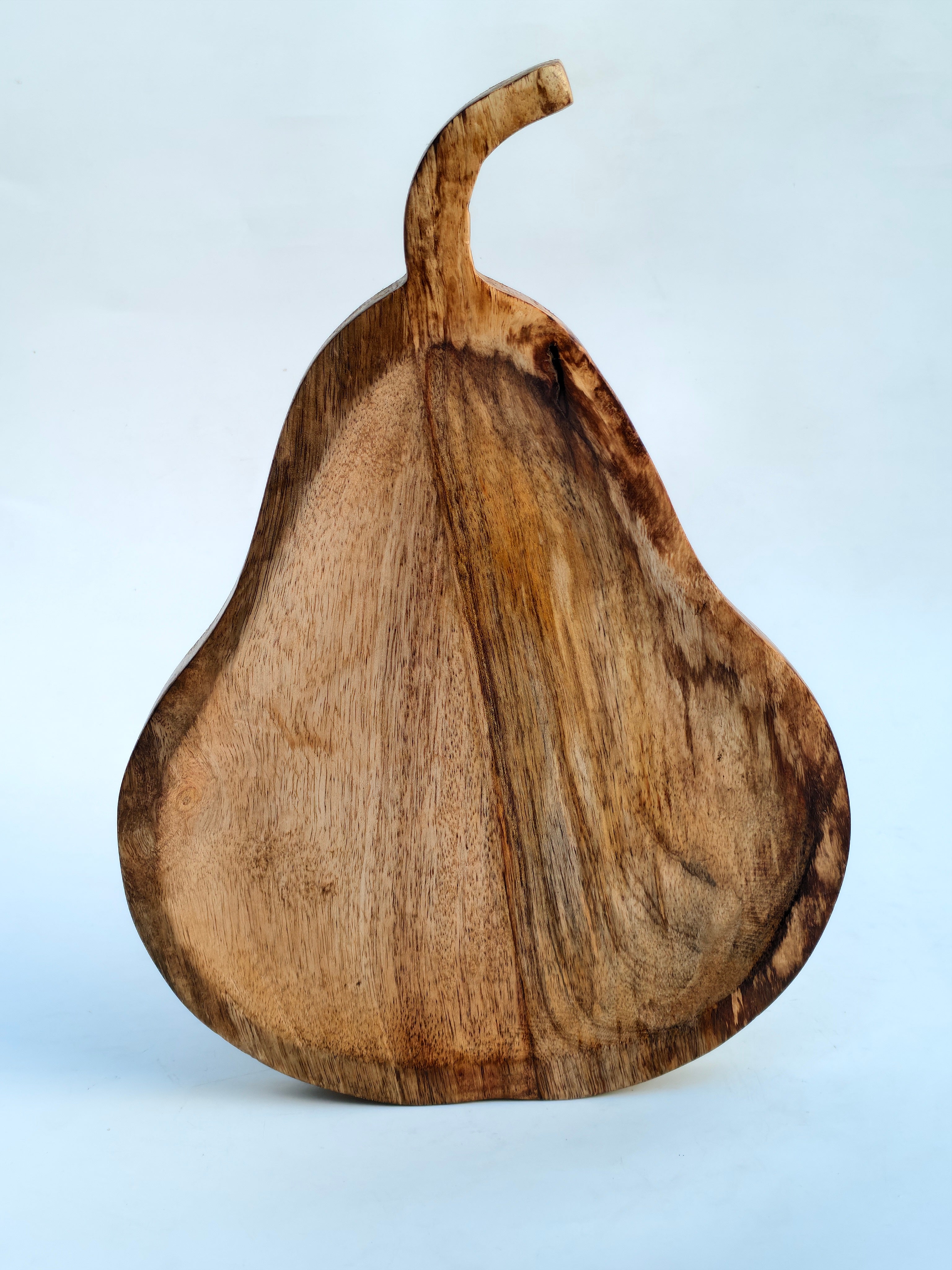Handcrafted Pear-Shaped Wooden Serving Platter