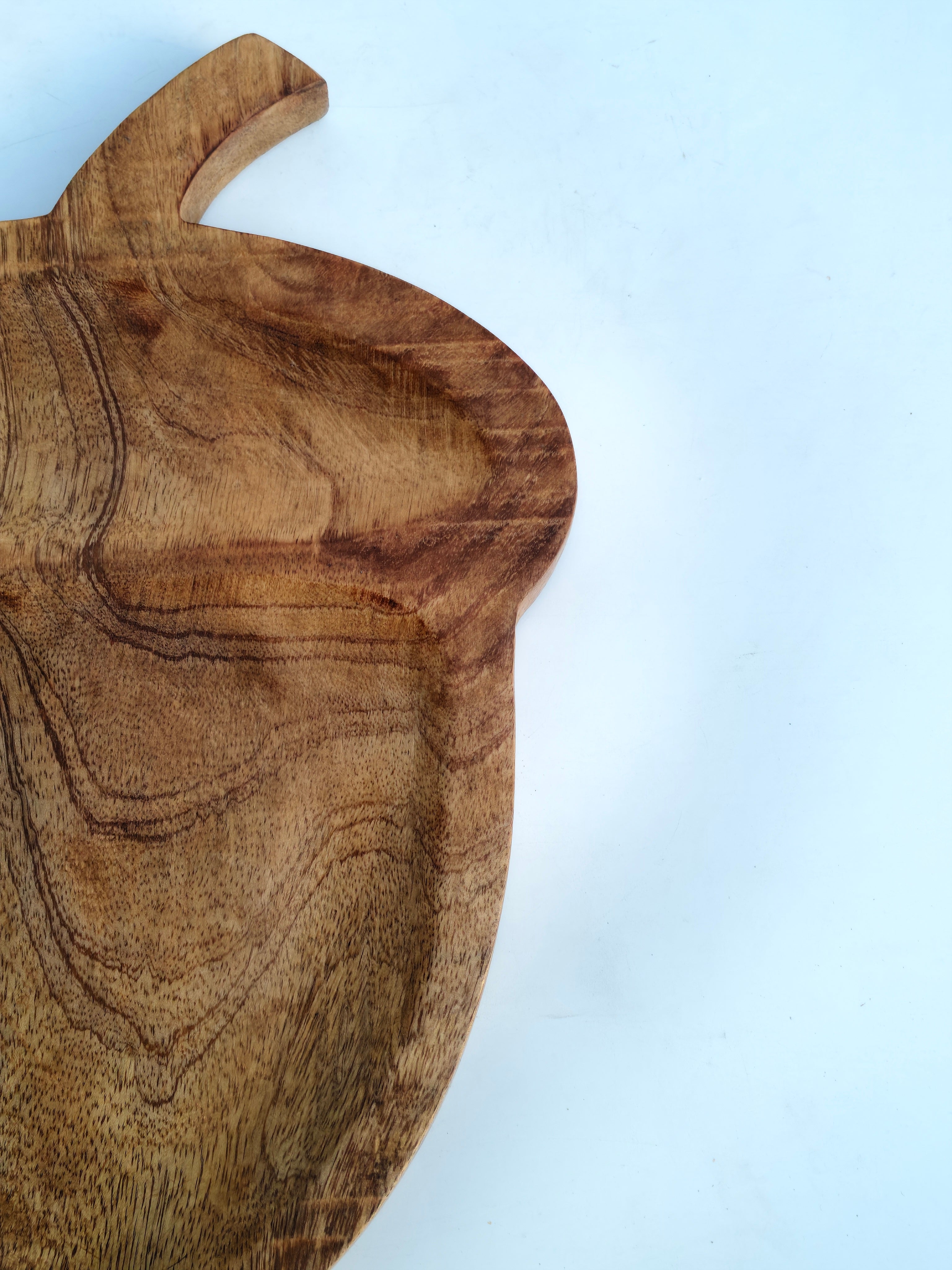 Handcrafted Acorn-Shaped Wooden Serving Platter