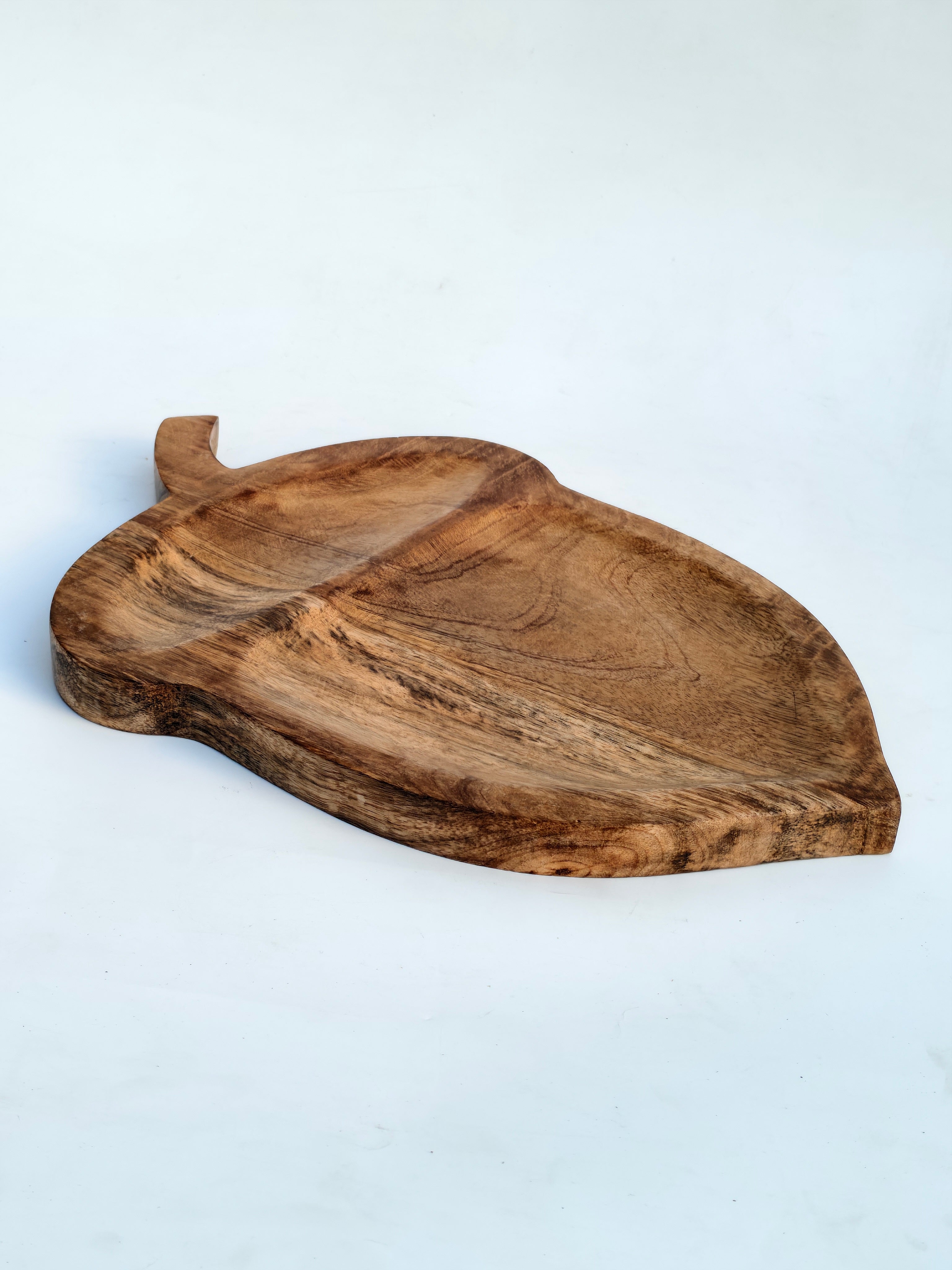 Handcrafted Acorn-Shaped Wooden Serving Platter