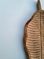 Mango Wood Leaf Serving Tray with Handle
