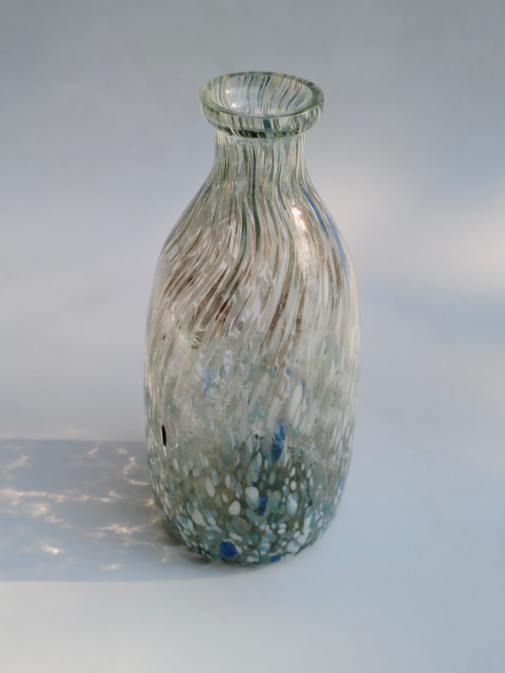 Sea Glass Swirl Art Vase