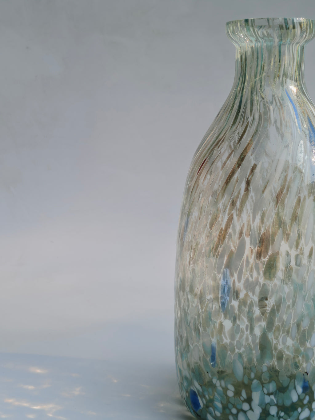 Sea Glass Swirl Art Vase