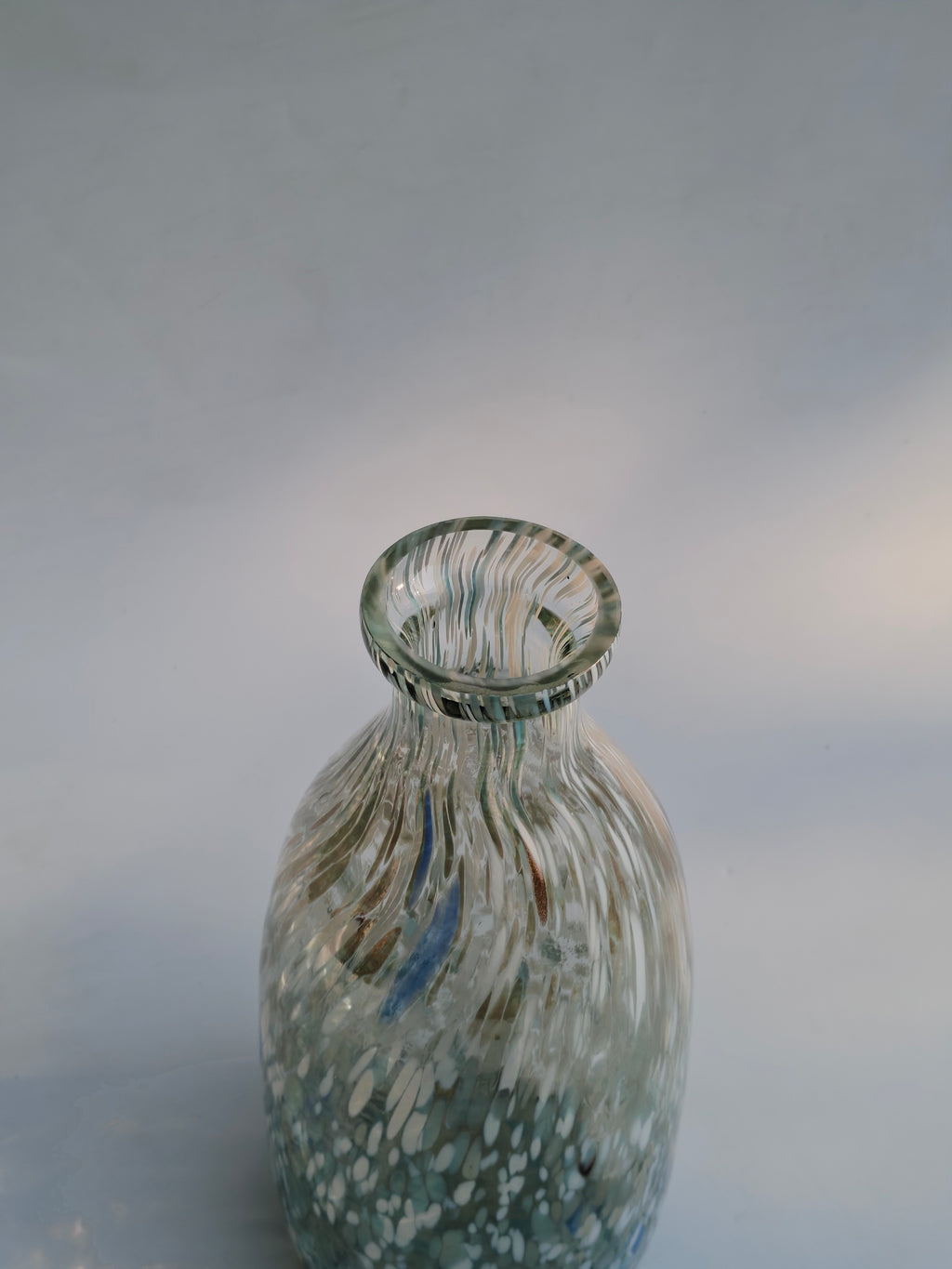 Sea Glass Swirl Art Vase