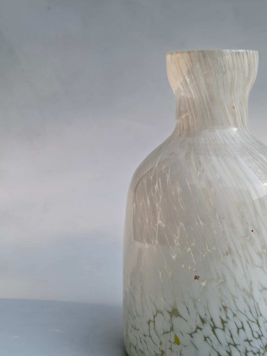 Ivory Marble Frosted Glass Vase