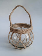Coastal Rope & Glass Lantern Set (Set of 2)