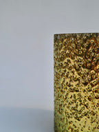 Hammered Gold Textured Glass Votive Candle Holder