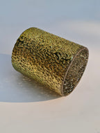 Hammered Gold Textured Glass Votive Candle Holder