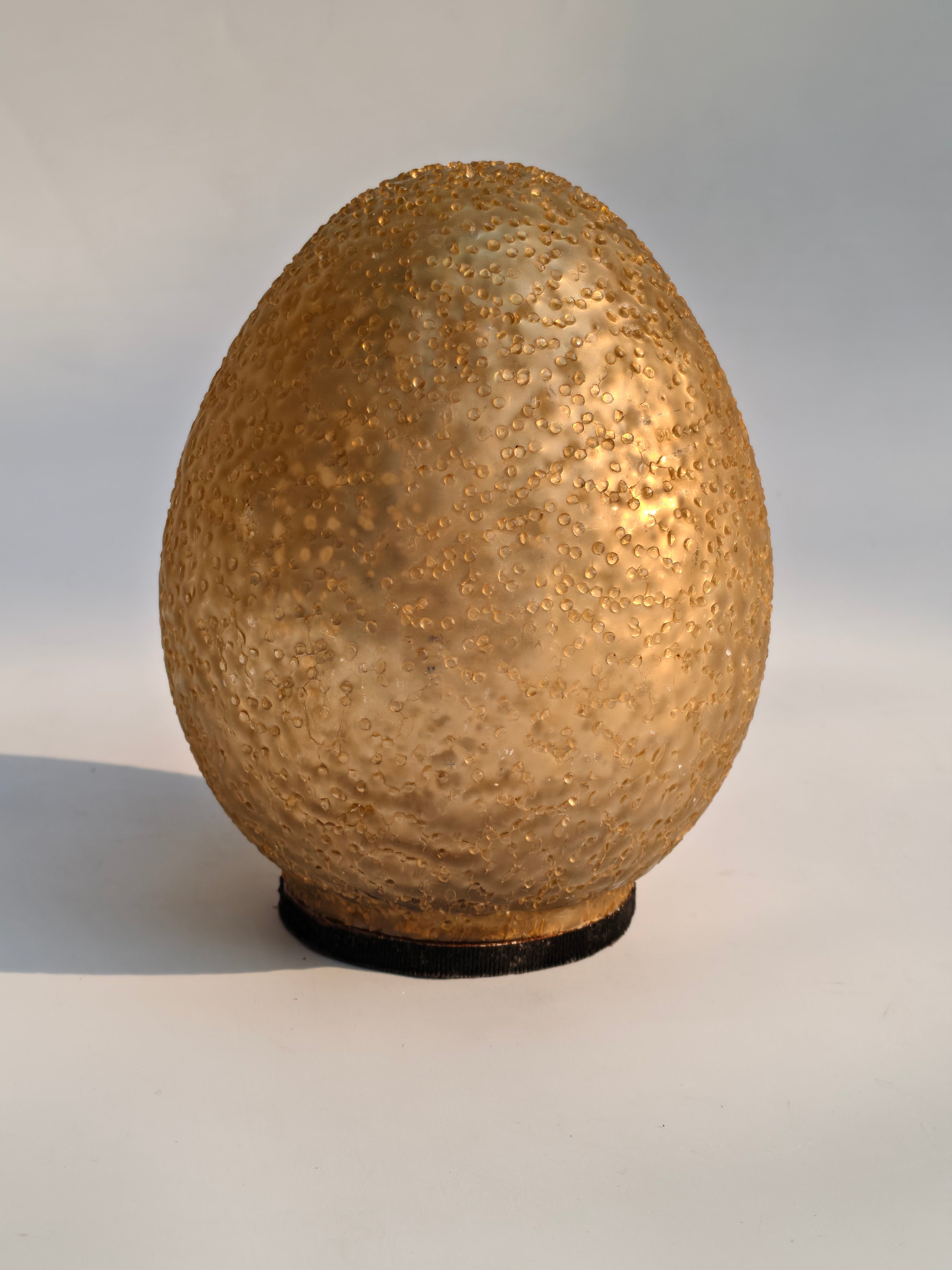 Textured Gold Ester Egg Accent – Decorative Orb with Ambient Light Option