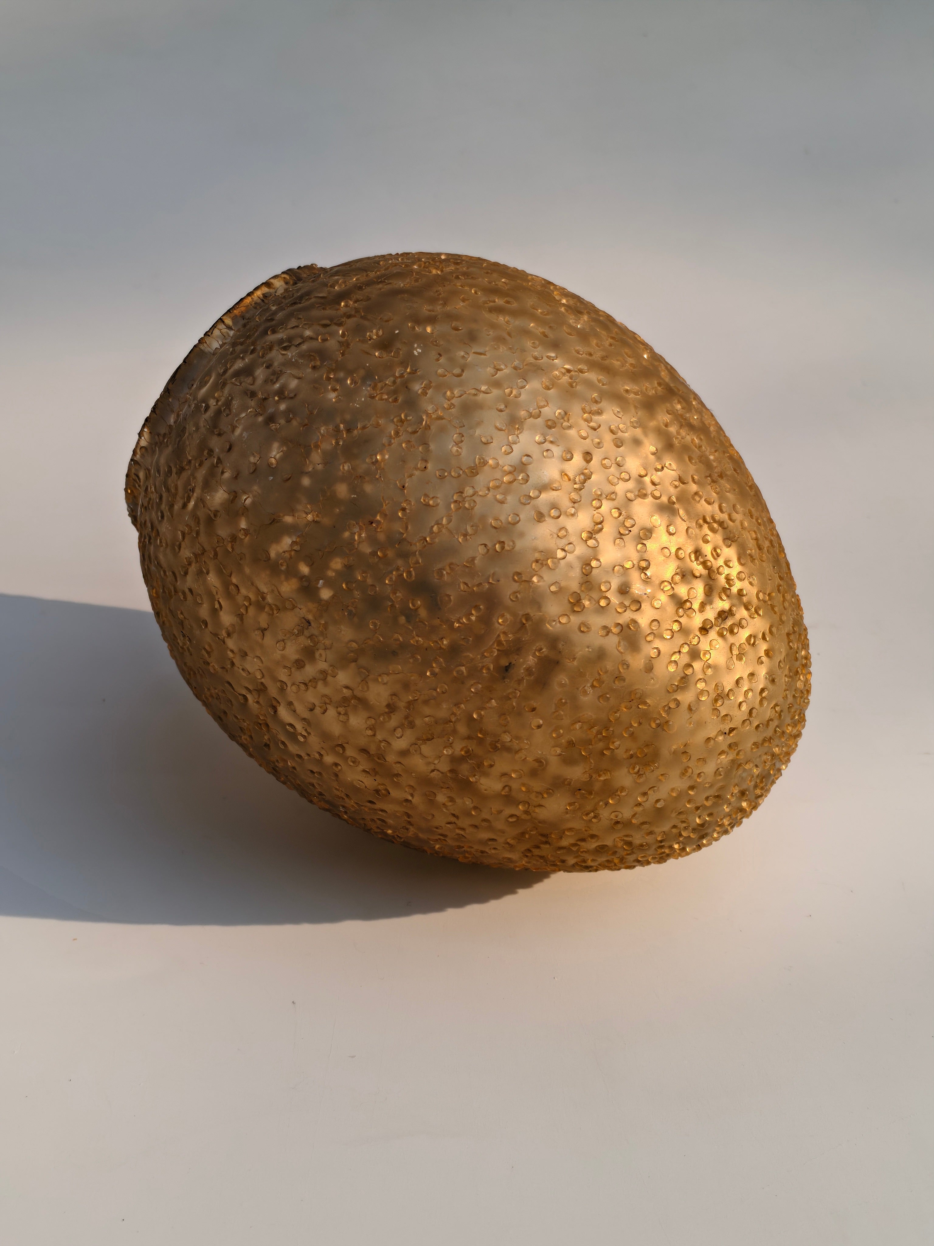 Textured Gold Ester Egg Accent – Decorative Orb with Ambient Light Option