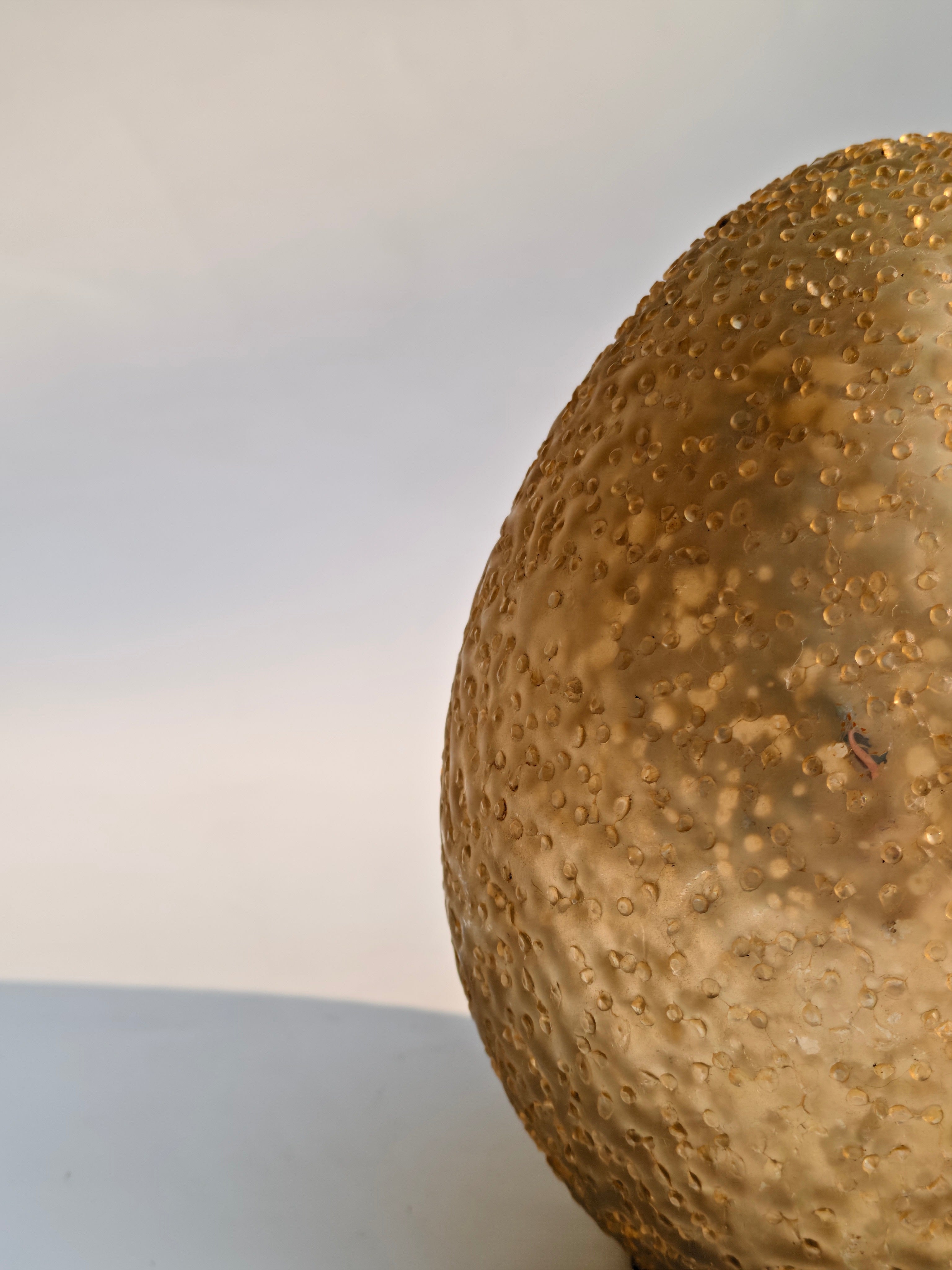 Textured Gold Ester Egg Accent – Decorative Orb with Ambient Light Option