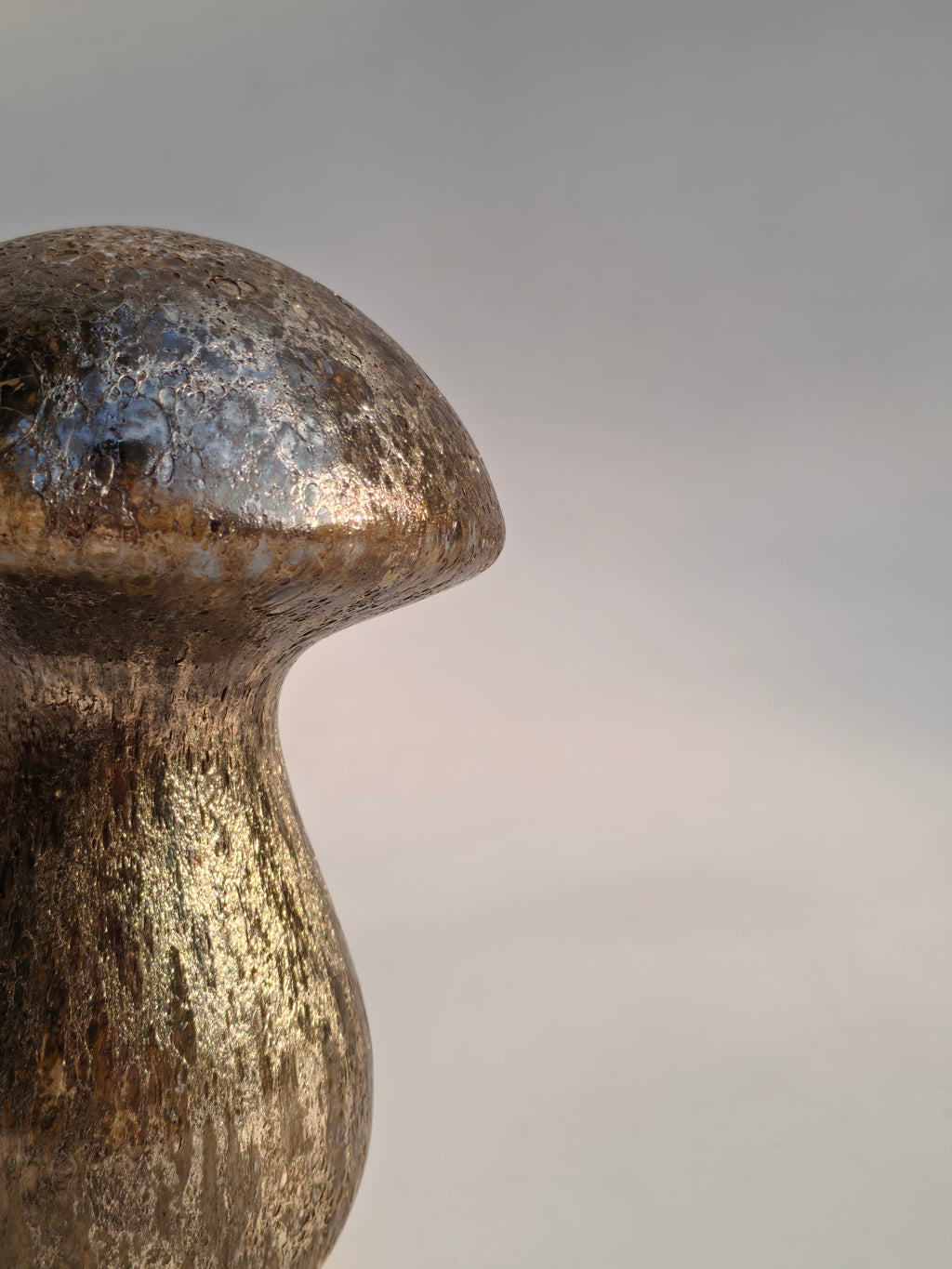 Antique Gold Mushroom Accent – Sculptural Table Décor
