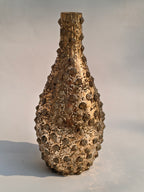 Antique Gold Textured Statement Vase – Handcrafted Decorative Accent