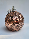 Rose Gold Mosaic Pumpkin LED Decorative Accent