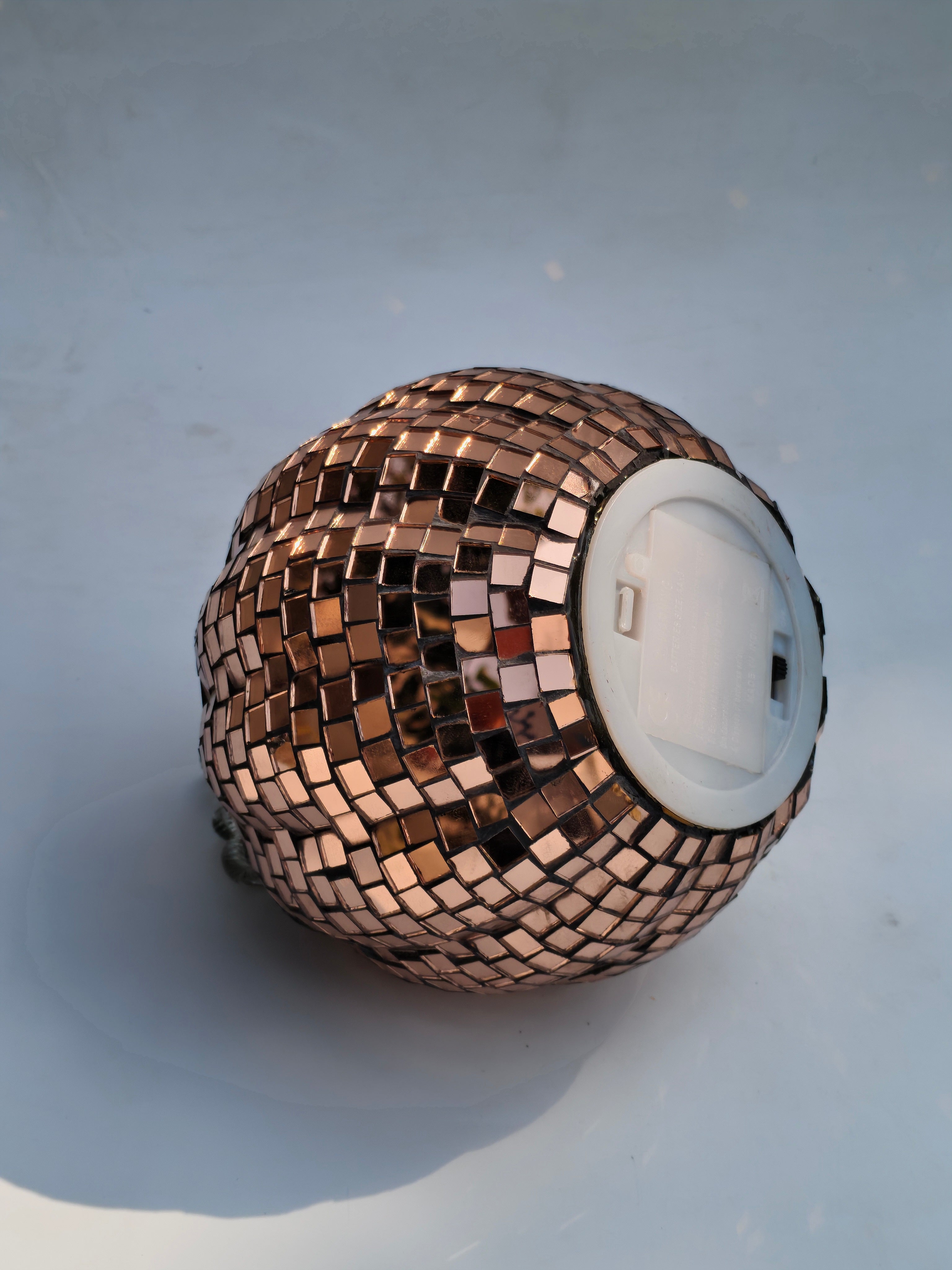 Rose Gold Mosaic Pumpkin LED Decorative Accent