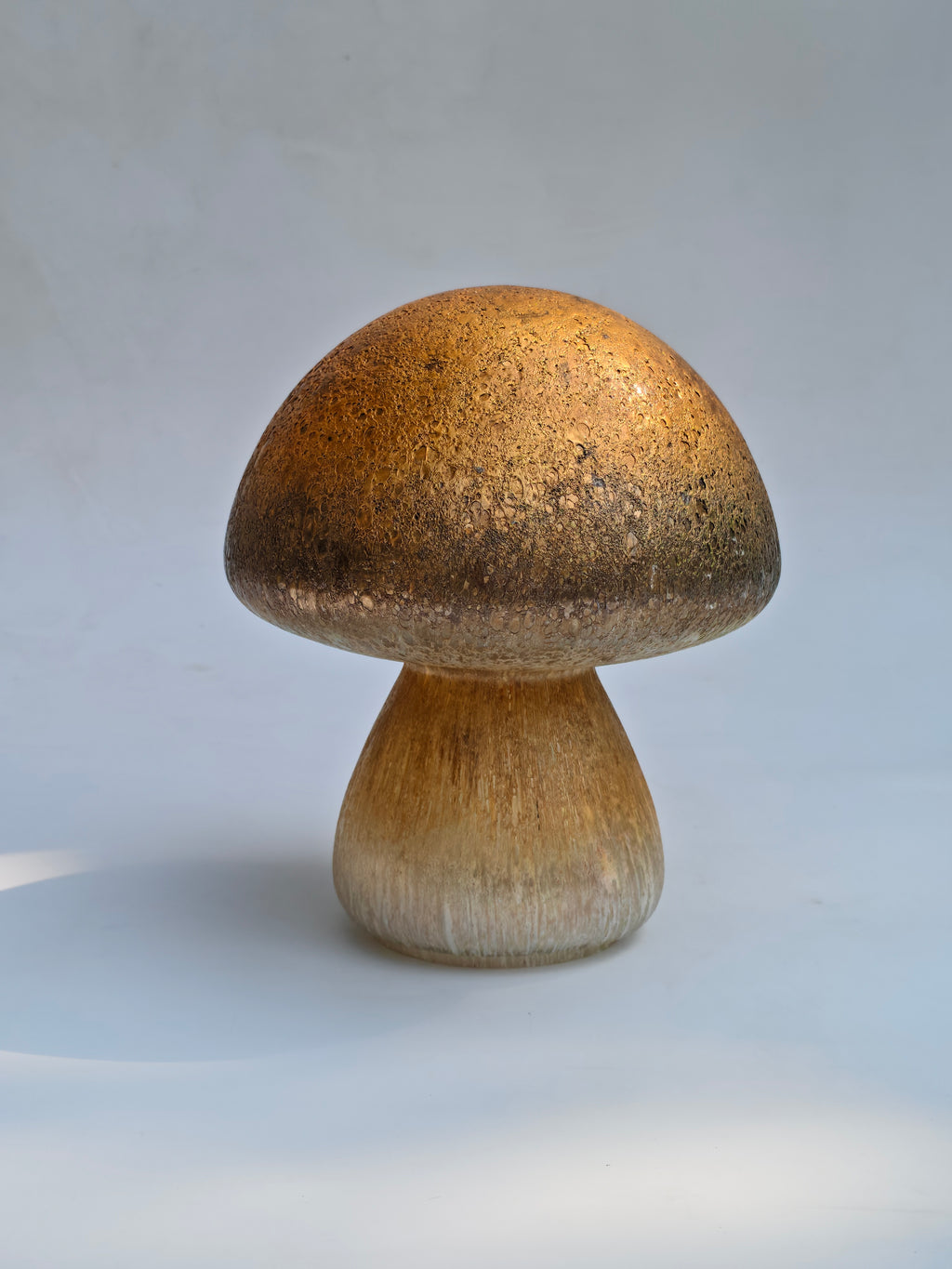 Golden Glass Mushroom Décor Lamp – Fairy Light Holder (18 cm)