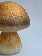 Golden Glass Mushroom Décor Lamp – Fairy Light Holder (18 cm)