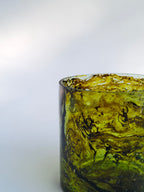 Amber Swirl Glass Candle Holder – Artistic Votive & Mini Planter