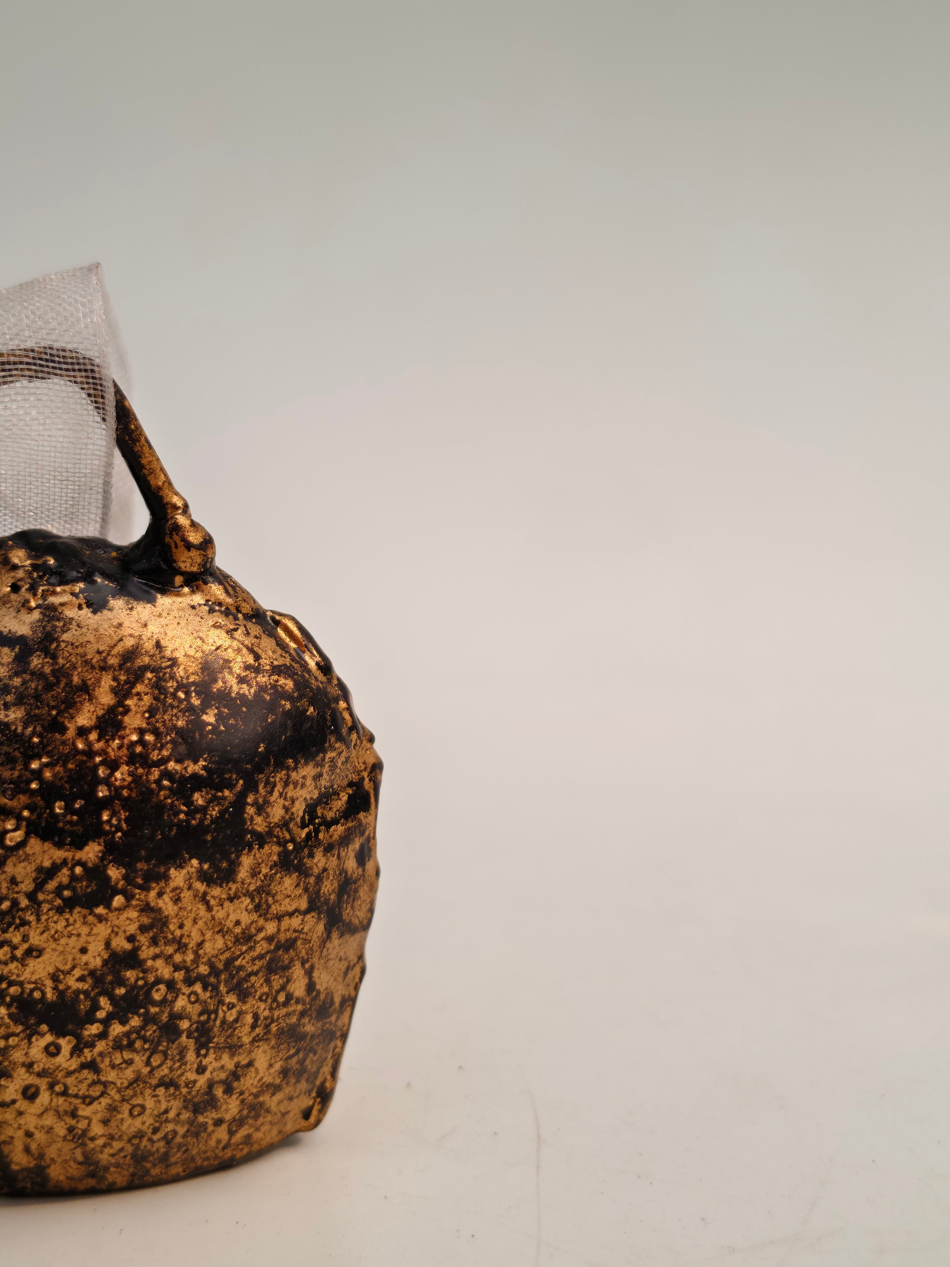 Antique Gold Protection Bell – Handcrafted Energy Guard Charm
