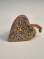 Embellished Heart Hanging – Luxury Beaded Car, Key & Bag Charm