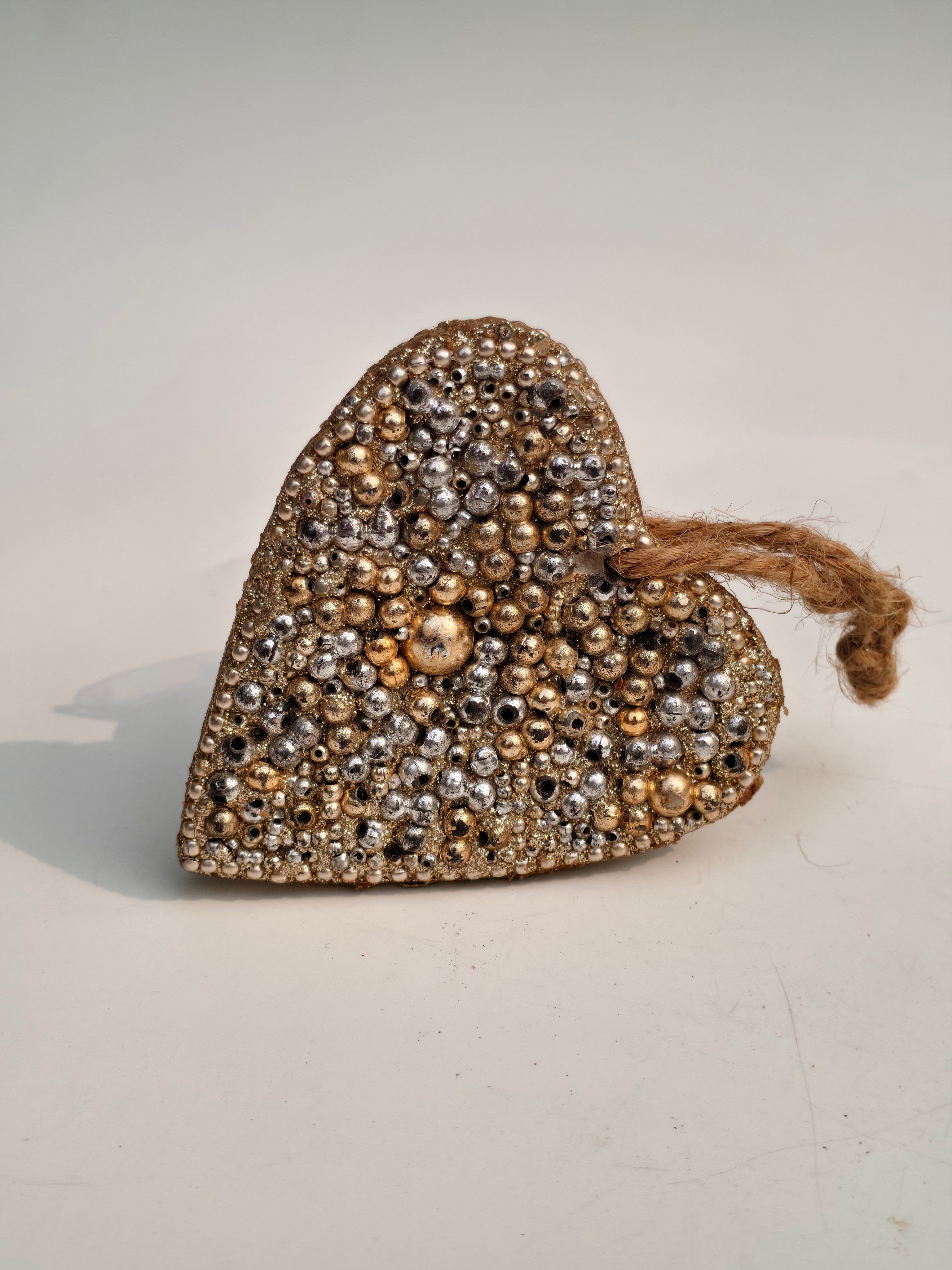 Embellished Heart Hanging – Luxury Beaded Car, Key & Bag Charm
