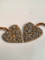 Embellished Heart Hanging – Luxury Beaded Car, Key & Bag Charm