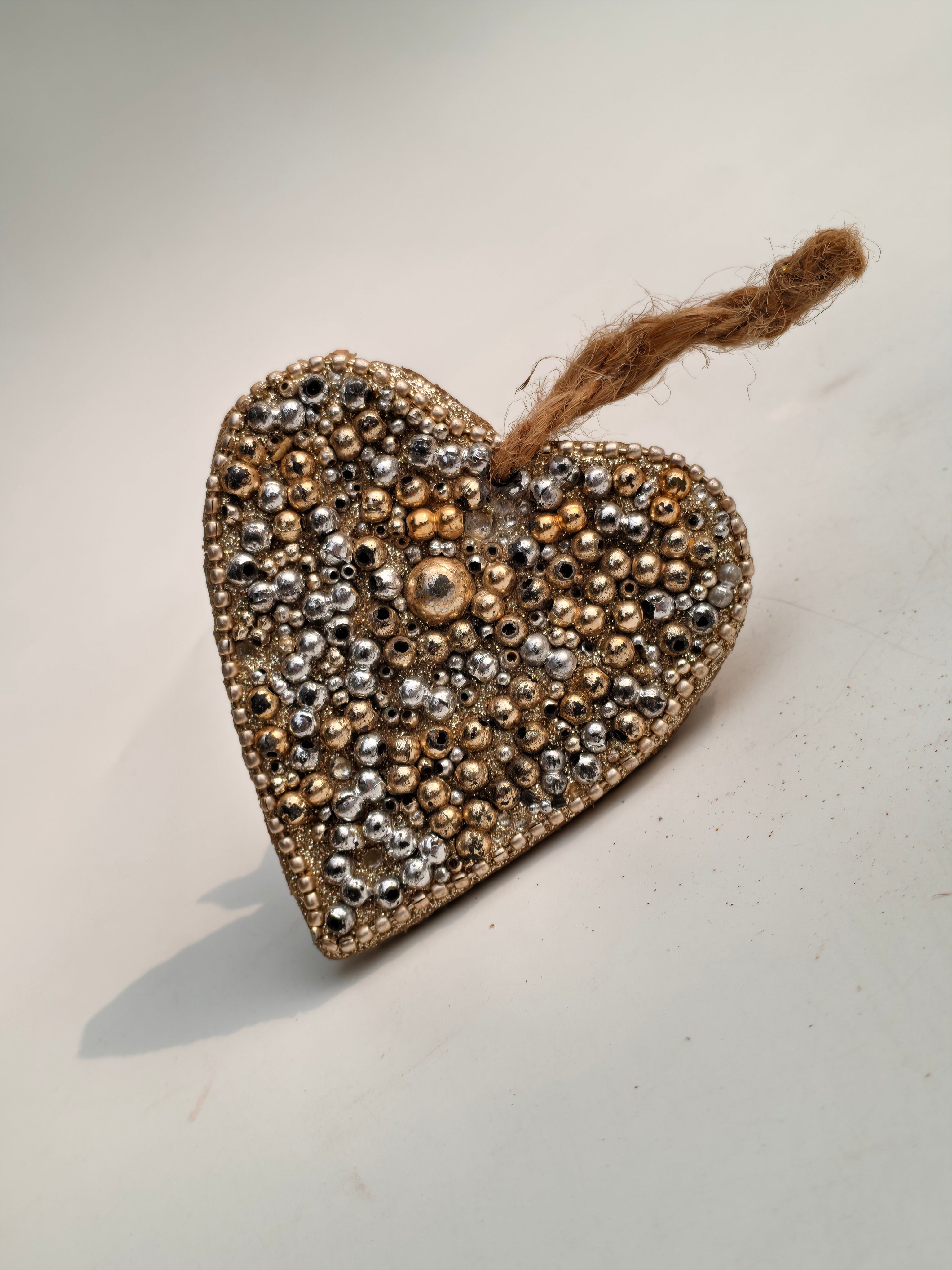 Embellished Heart Hanging – Luxury Beaded Car, Key & Bag Charm