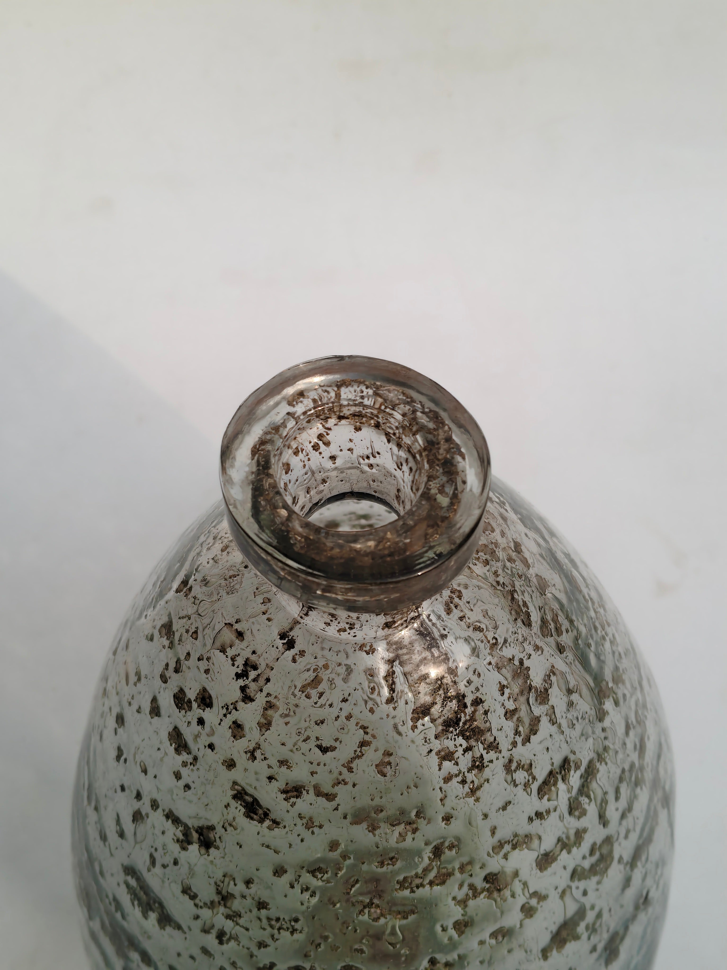 Antique Mercury Glass Vase – Handcrafted Decorative Vase