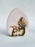 Handcrafted Bunny Wooden Décor Block – Easter Inspired Table Accent