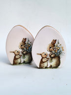 Handcrafted Bunny Wooden Décor Block – Easter Inspired Table Accent